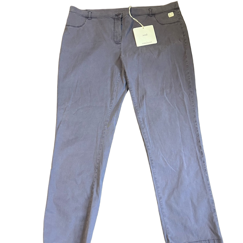 Marina Rinaldi voyage Violet distressed Trousers NWT  made in Italy